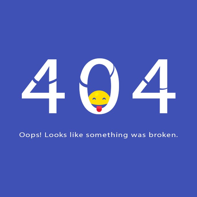دانلود فایل لایه باز صفحه ارور 404 با زمینه آبی