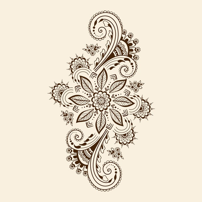 دانلود وکتور شکل گل و برگ تزئینی - شماره 610