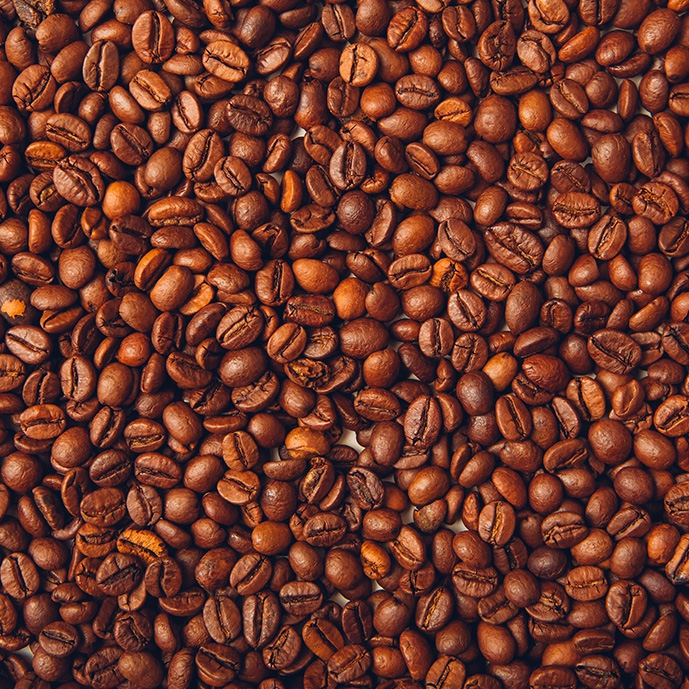 عکس با کیفیت دانه‌های قهوه